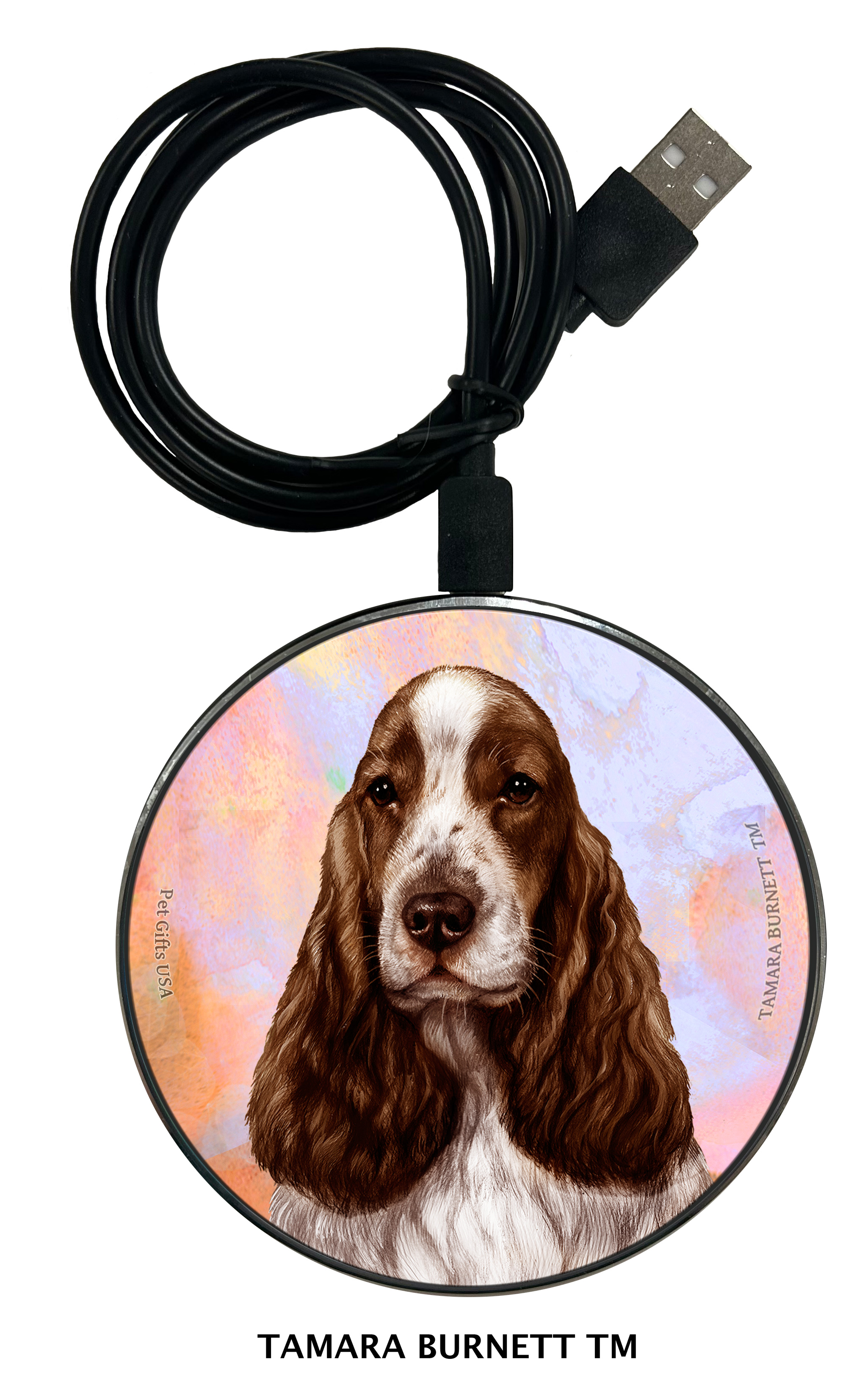 English Cocker Spaniel Liver and White - Zoomies Phone Charger image